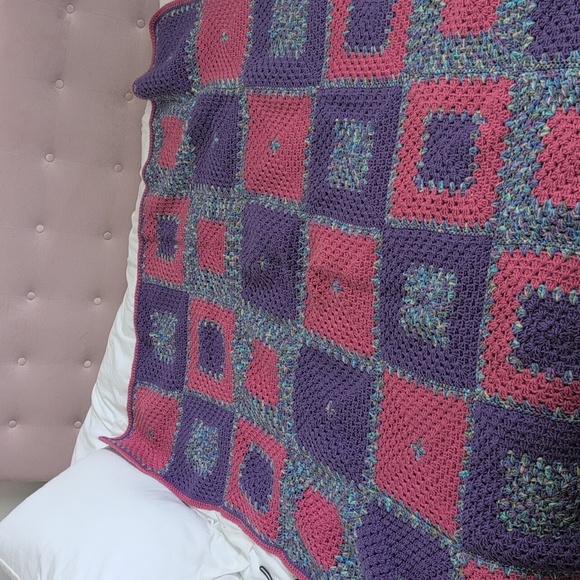 Colorful Crochet Blanket/Throw - Picture 5 of 7
